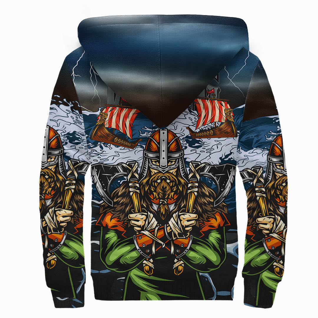 Viking Sherpa Hoodie 3D Odin