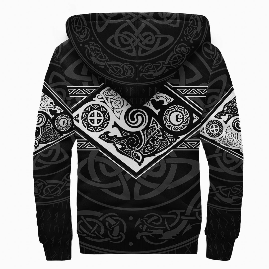 Viking Sherpa Hoodies The Wolves Skoll And Hati