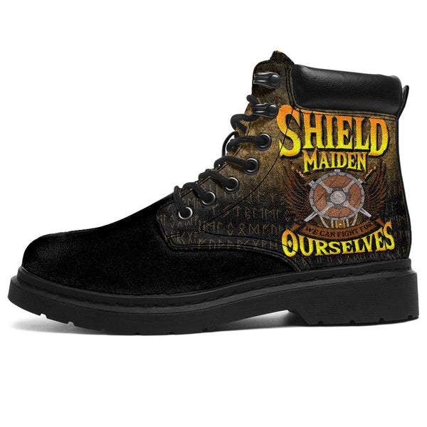 Viking All Season Boots Shield Maiden We Can Fight For Ourselves Ver01