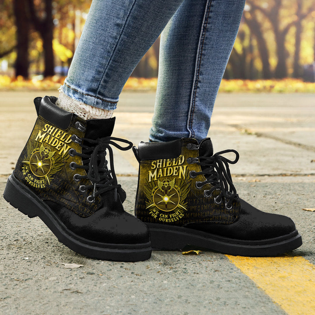 Viking All Season Boots Shield Maiden We Can Fight For Ourselves Ver02