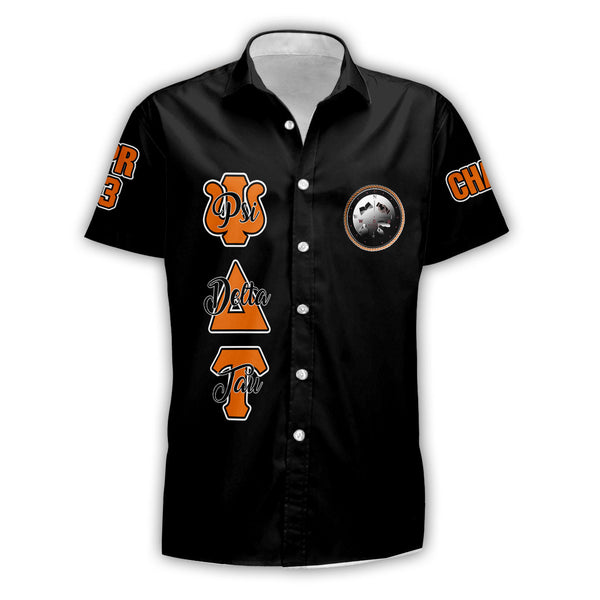 Fraternity Shirt - Personalized Psi Delta Tau Short Sleeve Shirt Original Dark Style