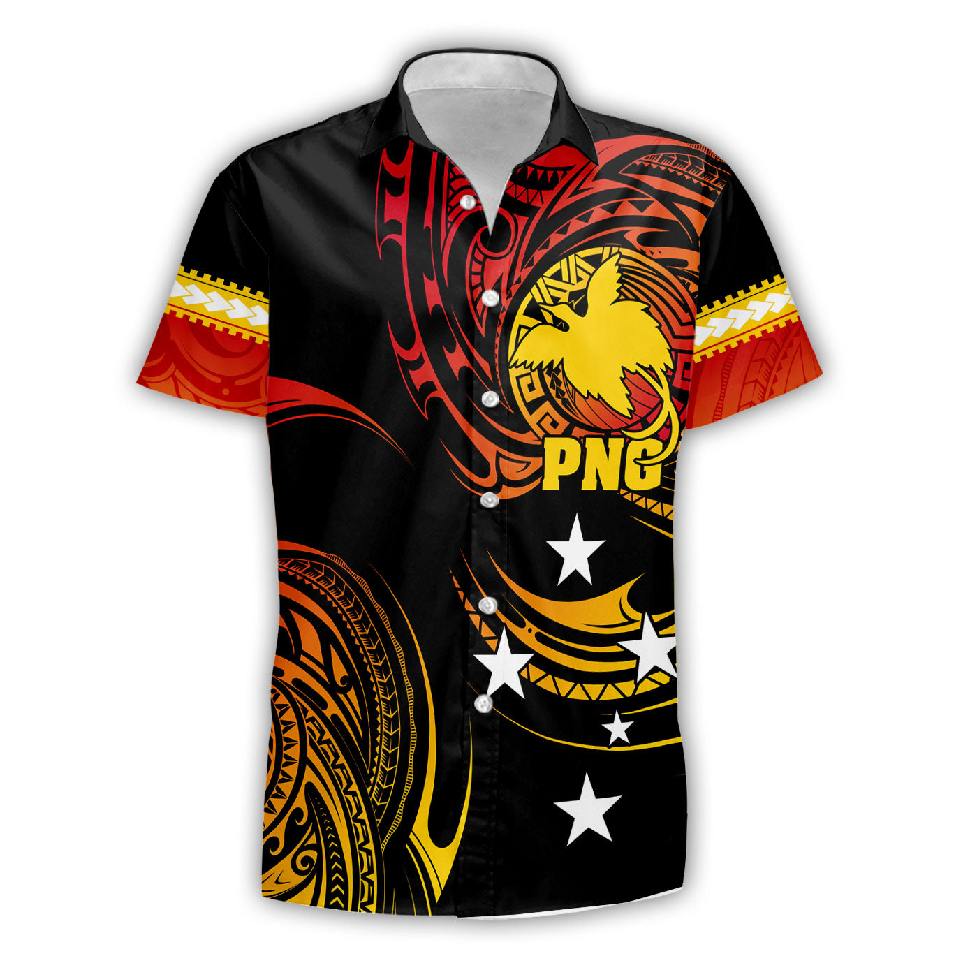 Papua New Guinea Short Sleeve Shirt Huli Wigmen Style