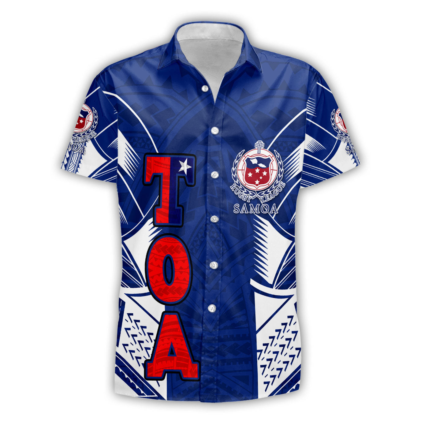 Custom TOA Samoa Rugby Short Sleeve Shirt