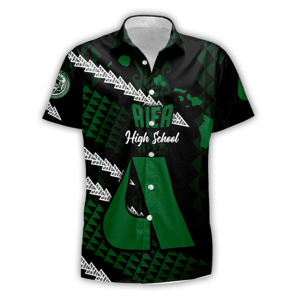 Hawaii Aiea High School Custom Short Sleeve Shirt Map Style