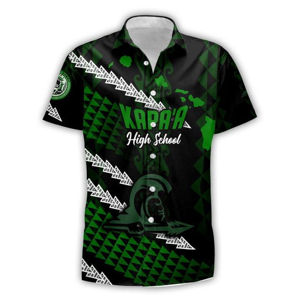 Hawaii Kapaa High School Custom Short Sleeve Shirt Map Style