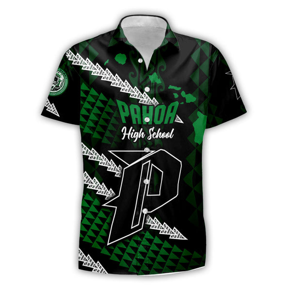 Hawaii Pahoa High & Intermediate School Custom Short Sleeve Shirt Map Style