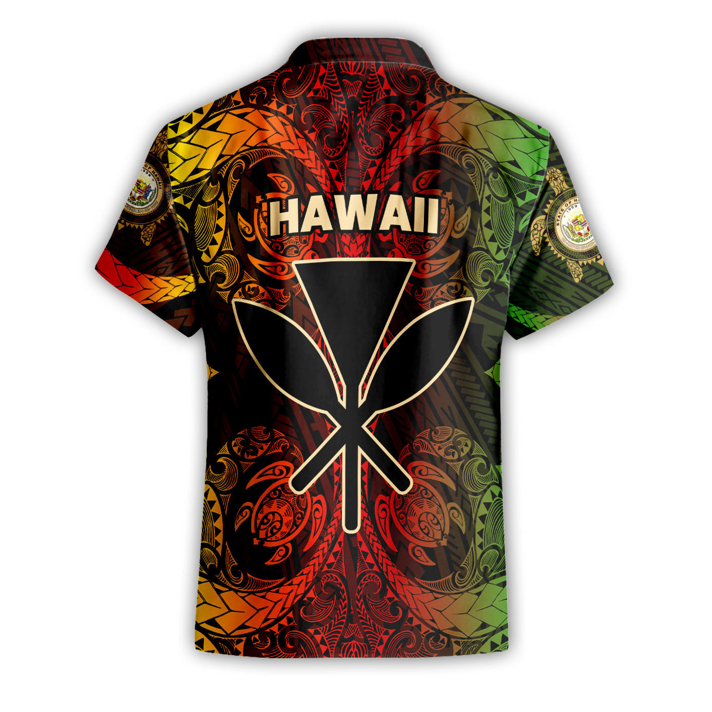 Kanaka Maoli Hawaii Short Sleeve Shirt Reggae Style