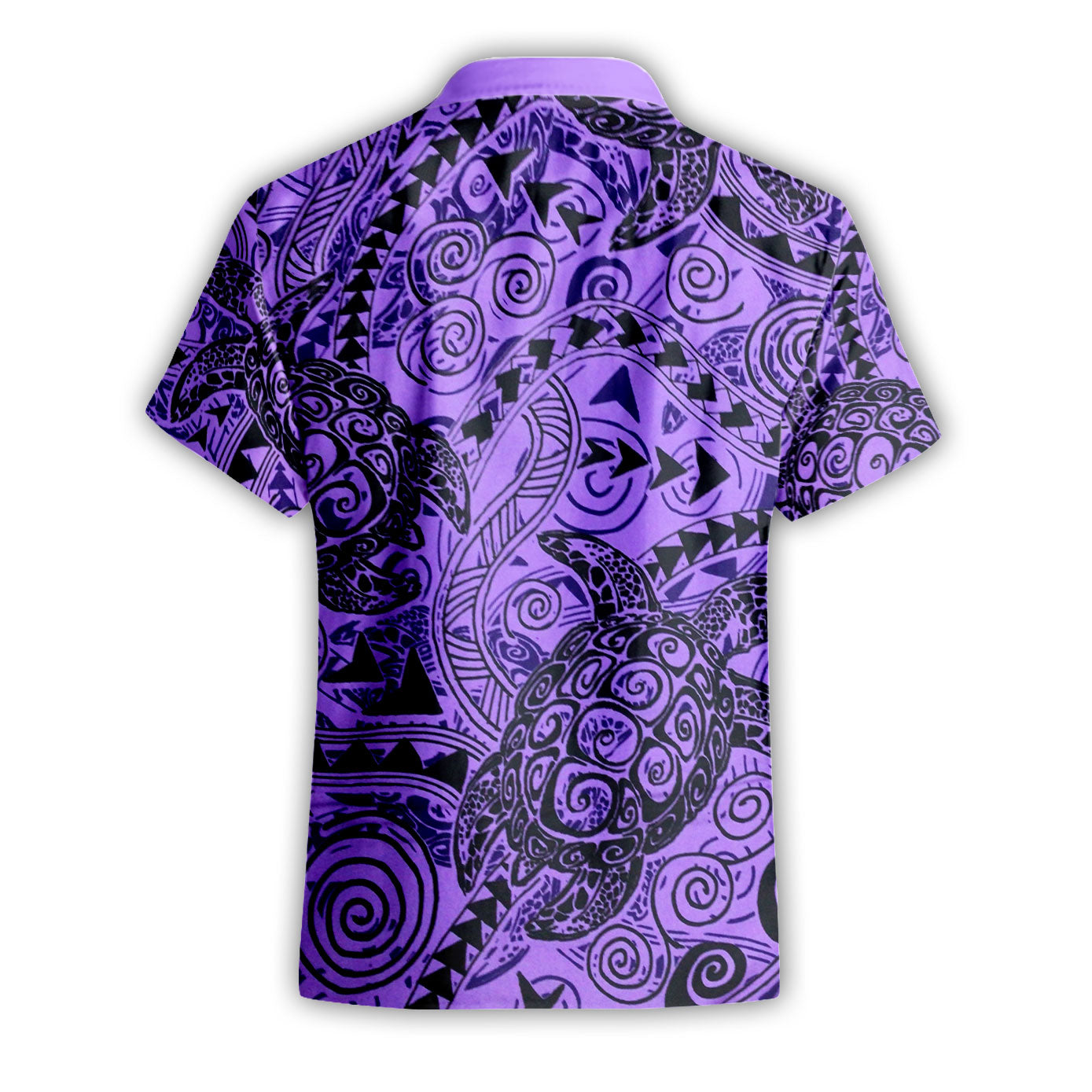 Hawaii Polynesian Turtle Short Sleeve Shirt Purple Style