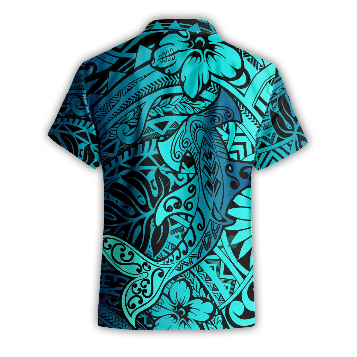 Hawaii Hammerhead Shark Short Sleeve Shirt Light See Blue Style