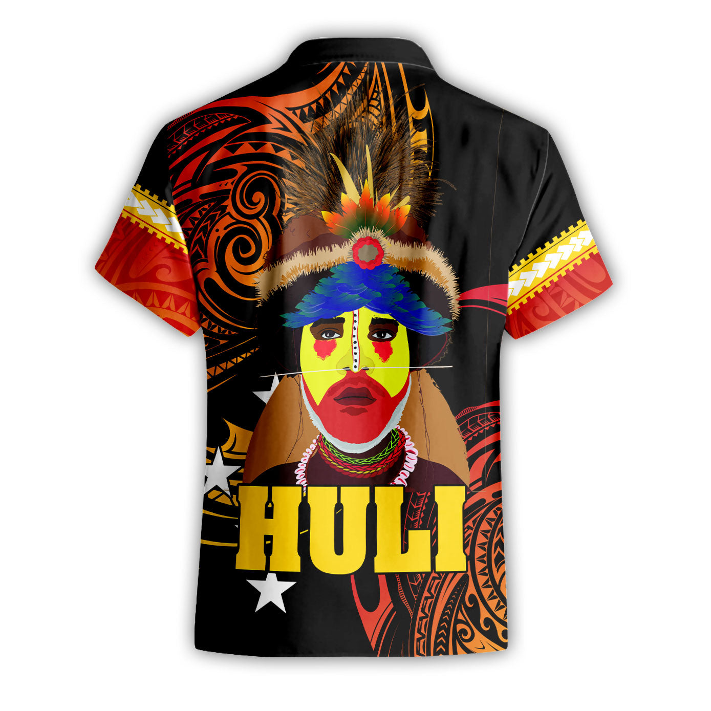 Papua New Guinea Short Sleeve Shirt Huli Wigmen Style