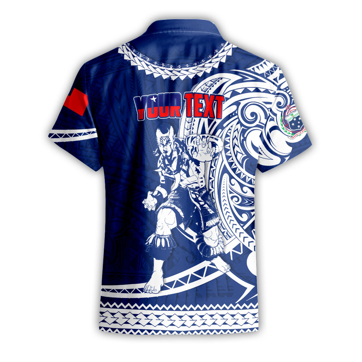 Custom Samoa Short Sleeve Shirt Warrior Ula Nifo Style