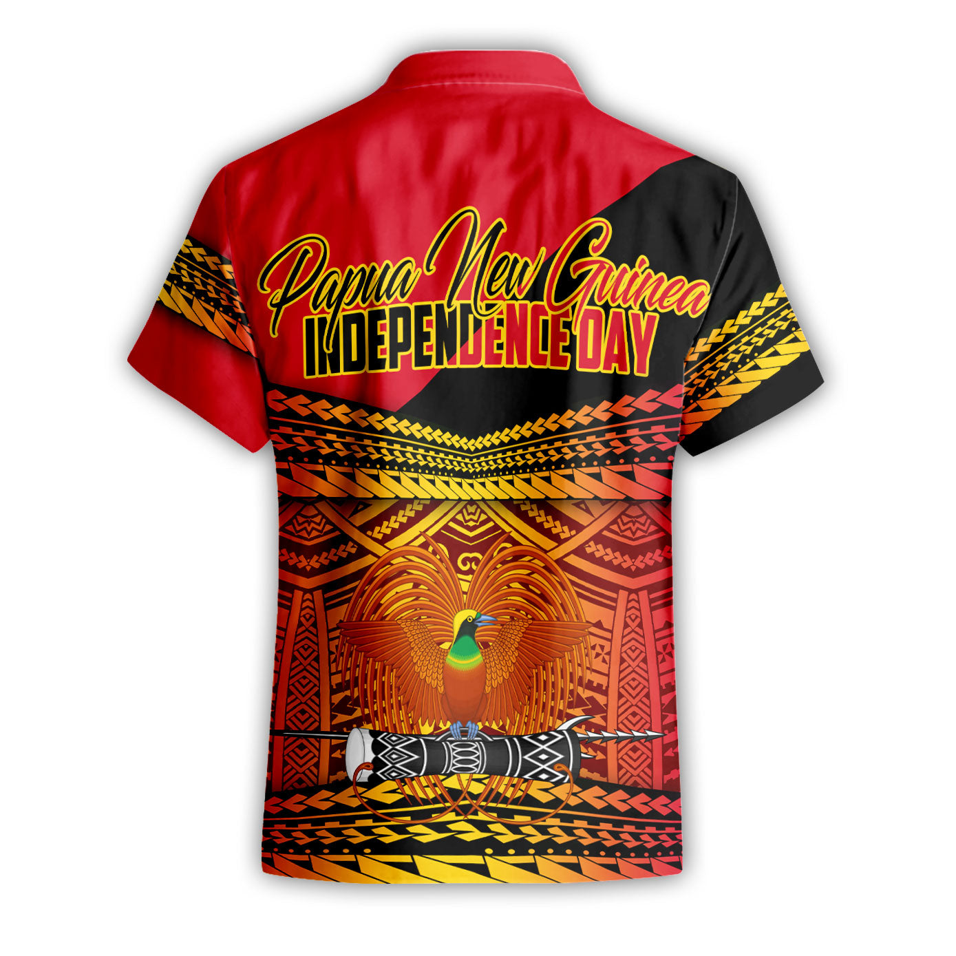 Papua New Guinea Independence Day Short Sleeve Shirt PNG Emblem Style