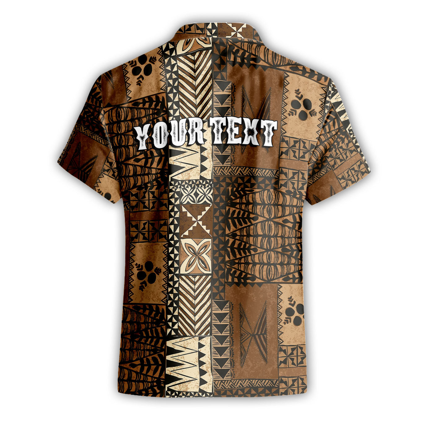 Custom Tonga Short Sleeve Shirt Ngatu Tapa Style