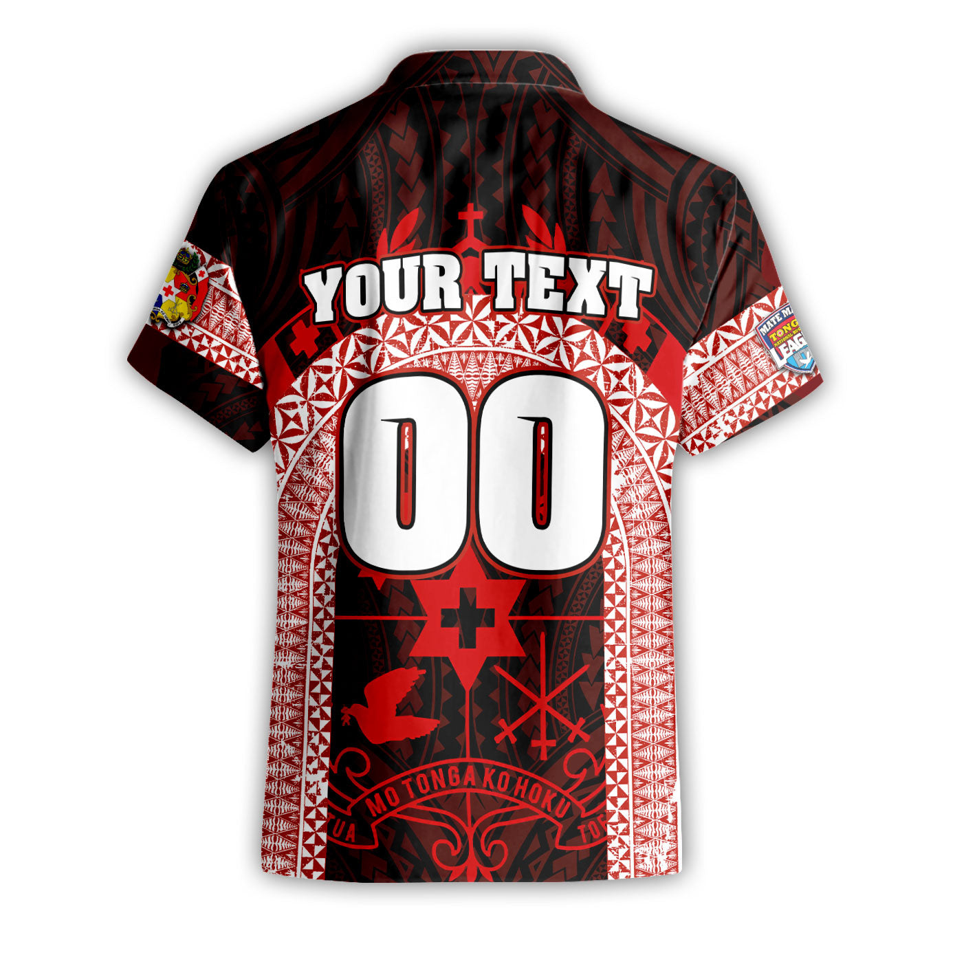 Custom Tonga Mate Ma'a Rugby League Short Sleeve Shirt