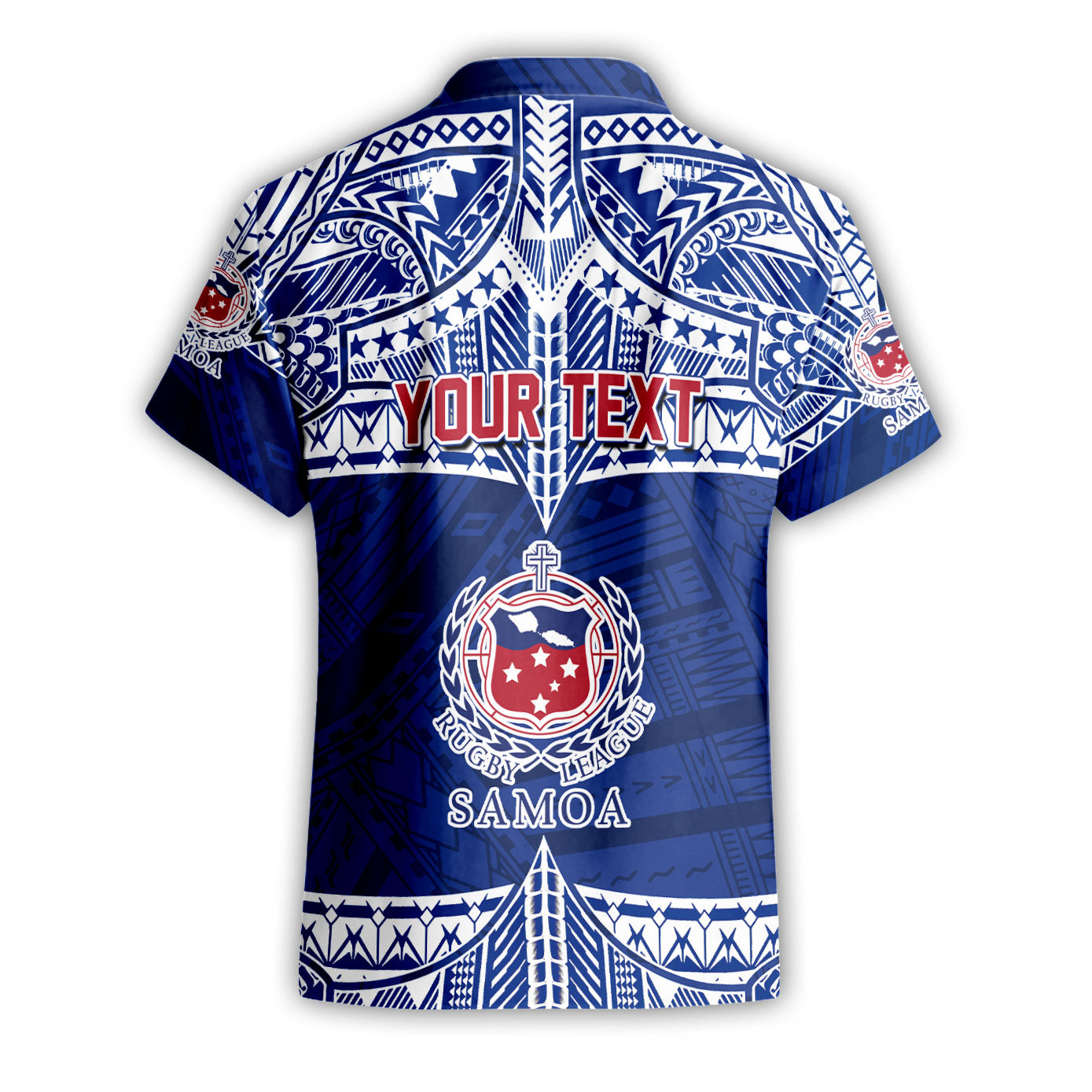 Custom Samoa TOA Rugby Short Sleeve Shirt Map Style