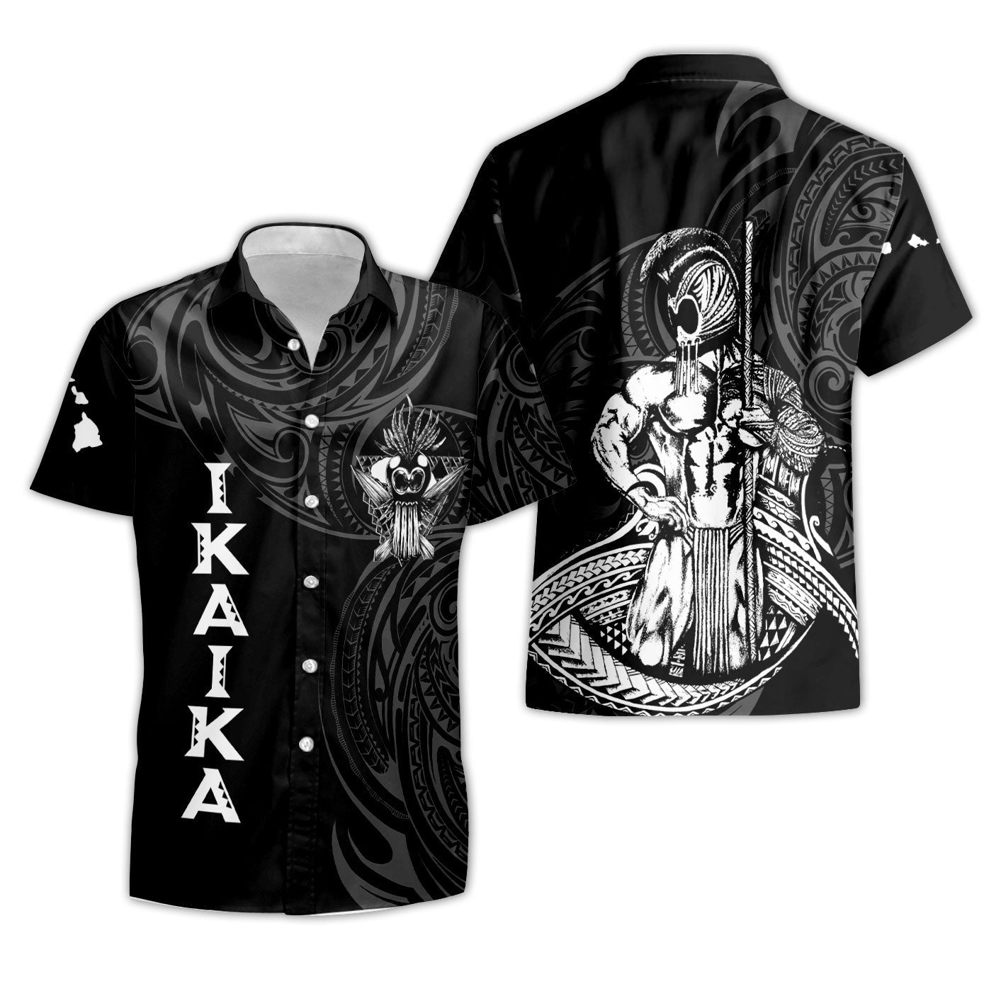 Hawaii Ikaika Warrior Short Sleeve Shirt Polynesian Style