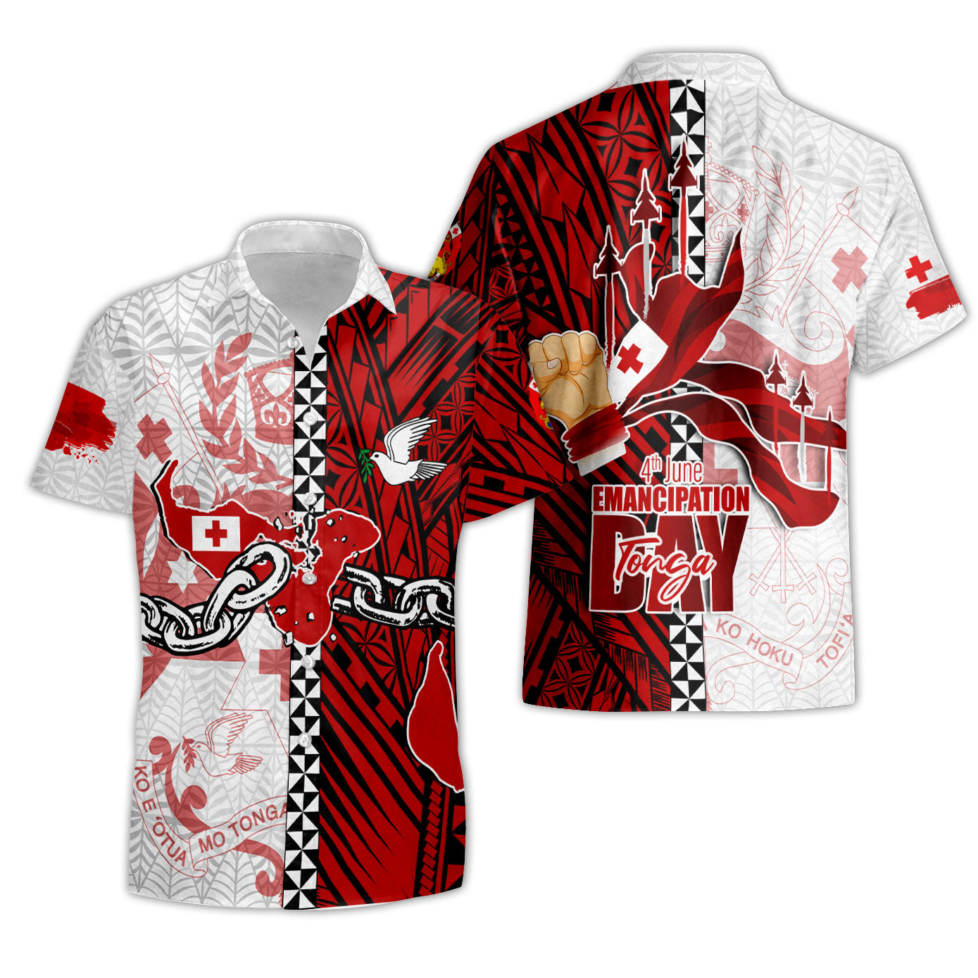 Tonga National Emancipation Day Short Sleeve Shirt