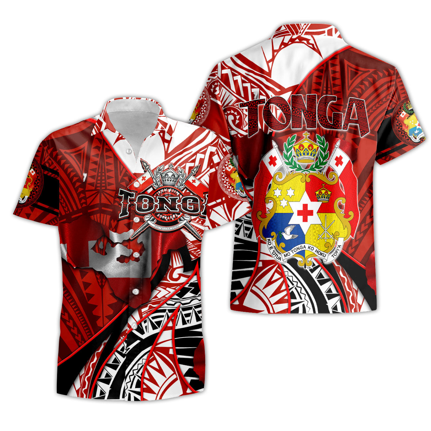 Tonga In My Heart Royal Coat Of Arms Short Sleeve Shirt