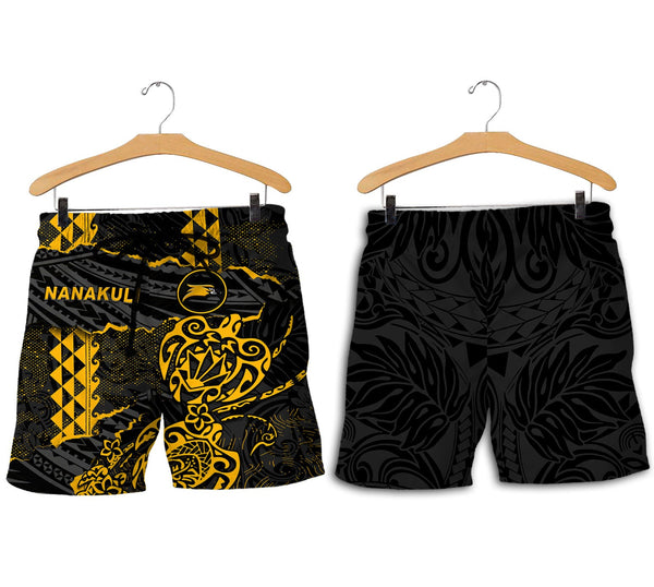 Hawaii Nanakuli High School Men Short Polynesian Turtle Style