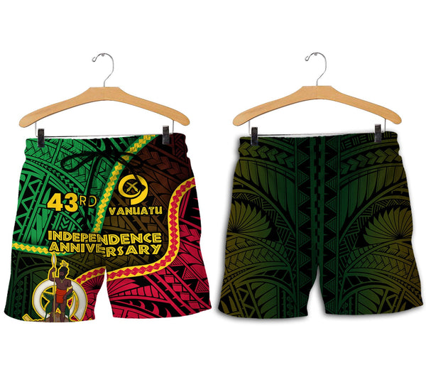 Vanuatu Men Short Independence Day 43rd Anniversary Style