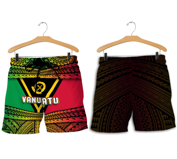 Vanuatu Flag & Coat Of Arms Men Short Reggae Style