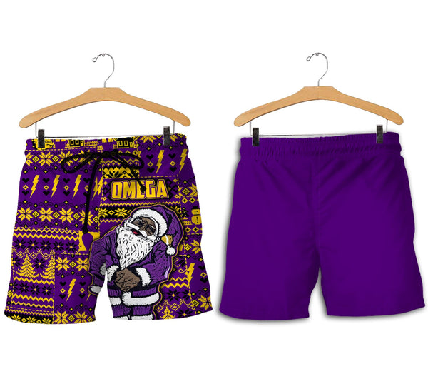 Fraternity Pant - OPP Christmas Men Short Bulldog & Santa Claus Omega Style