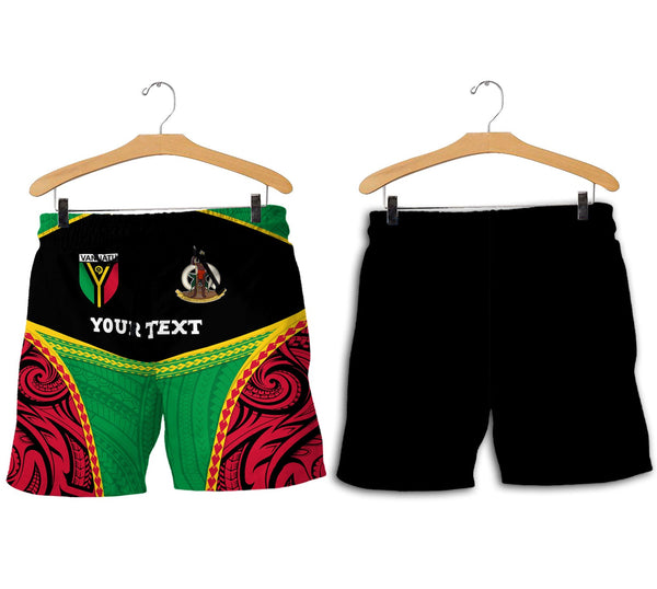 Vanuatu Flag & Coat Of Arms Men Short Black Style