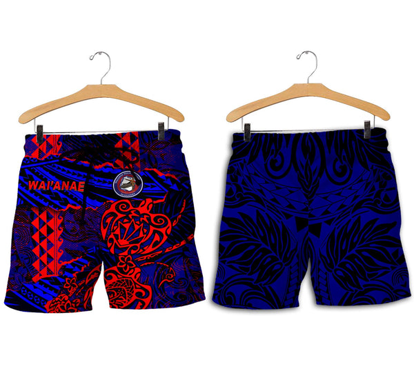 Hawaii Waianae High School Men Short Polynesian Turtle Style