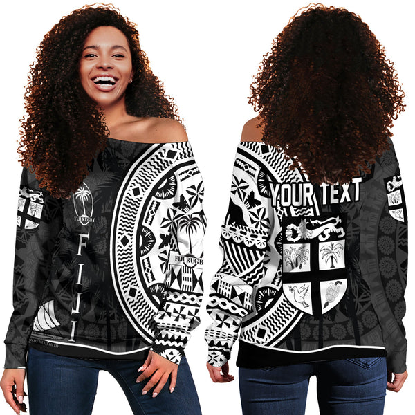 Custom Fiji Rugby Women Off Shoulder Sweatshirt