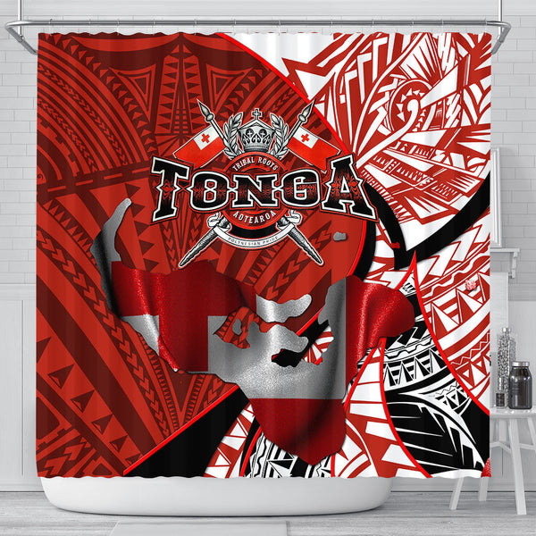 Tonga In My Heart Royal Coat Of Arms Shower Curtain