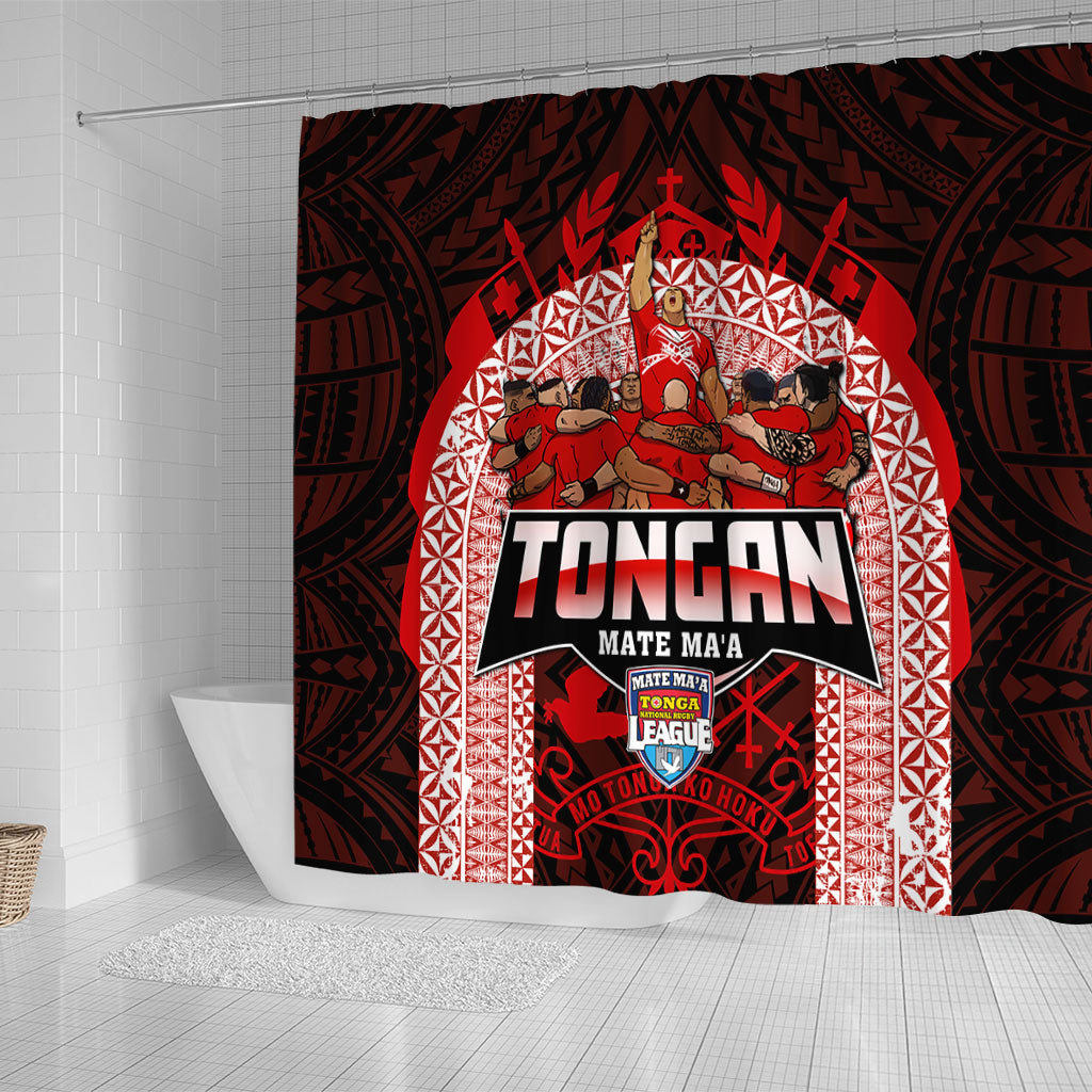 Tonga Mate Ma'a Rugby League Shower Curtain