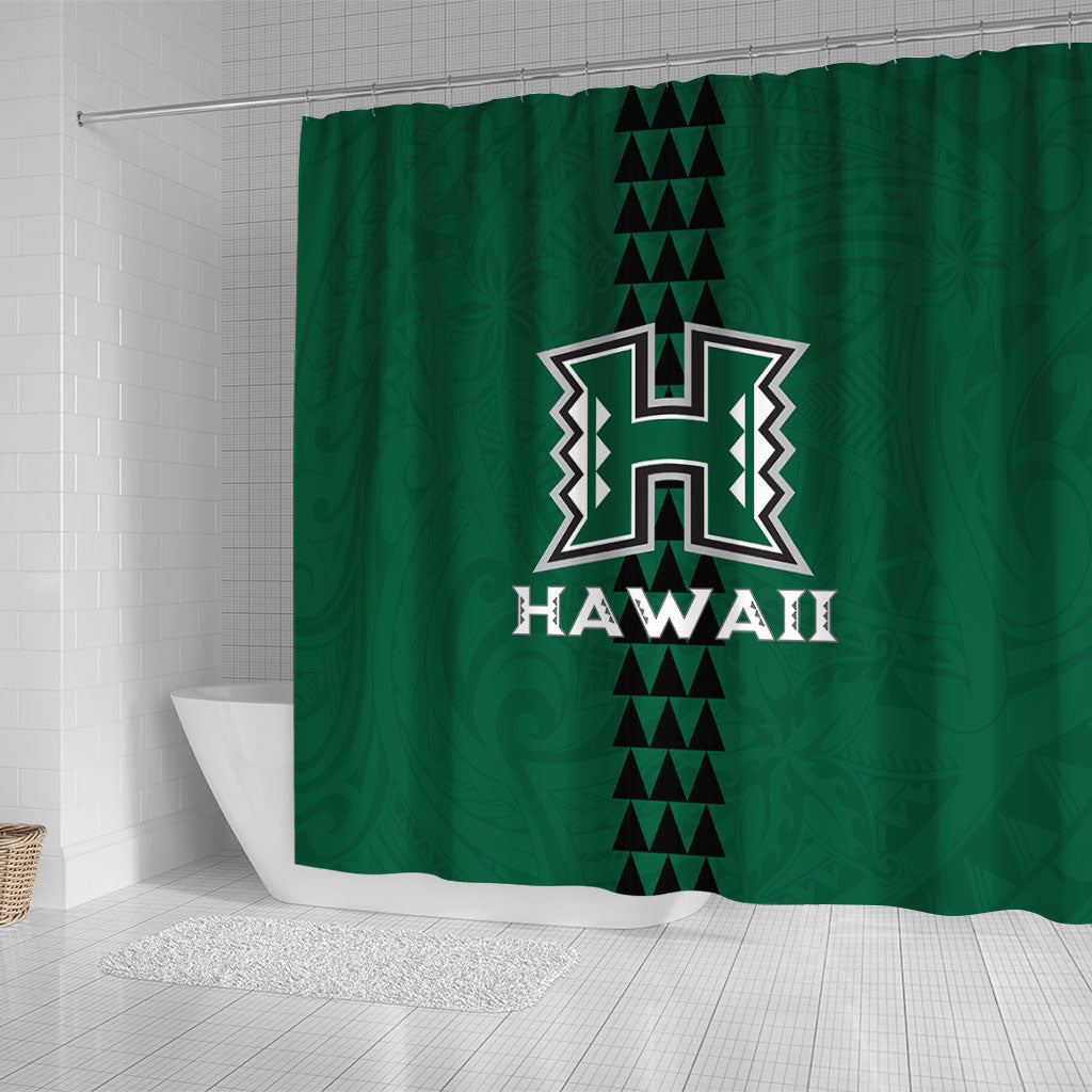 Hawaii Rainbow Warriors Rugby Shower Curtain