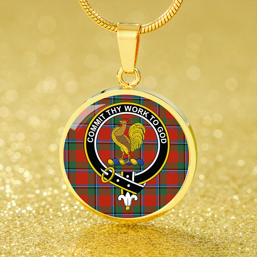 Scottish Tartan Sinclair Ancient Clan Circle Necklace Classic Style