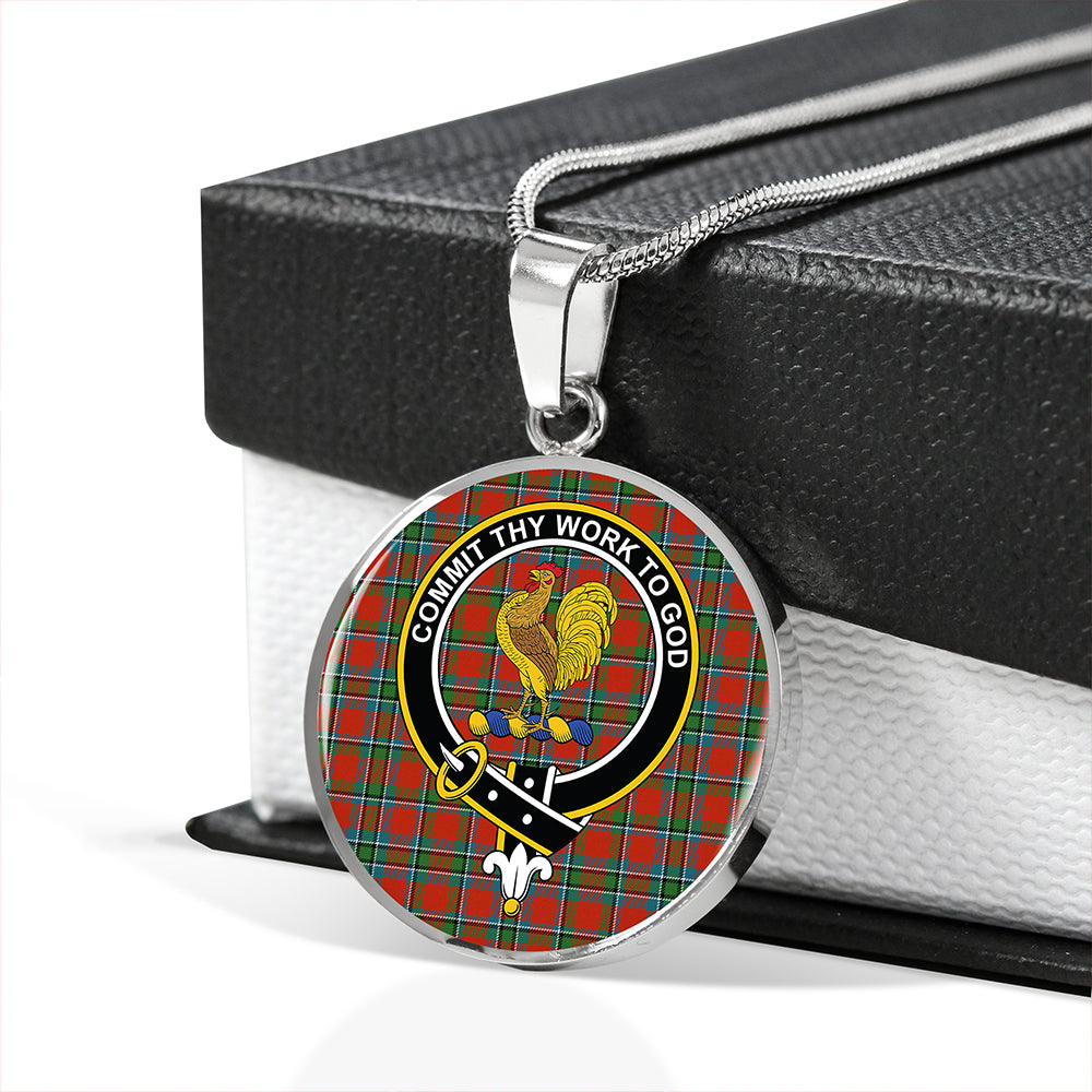 Scottish Tartan Sinclair Lyon Count Ancient Clan Circle Necklace Classic Style