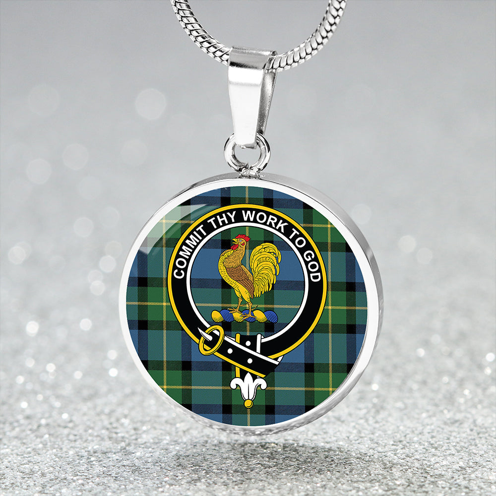 Scottish Tartan Sinclair of Ulster Ancient Clan Circle Necklace Classic Style