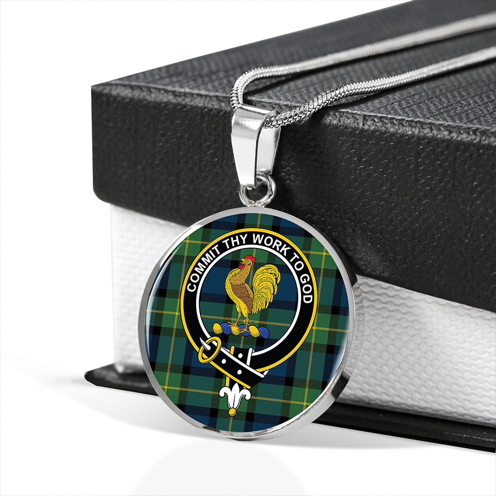 Scottish Tartan Sinclair of Ulster Modern Clan Circle Necklace Classic Style