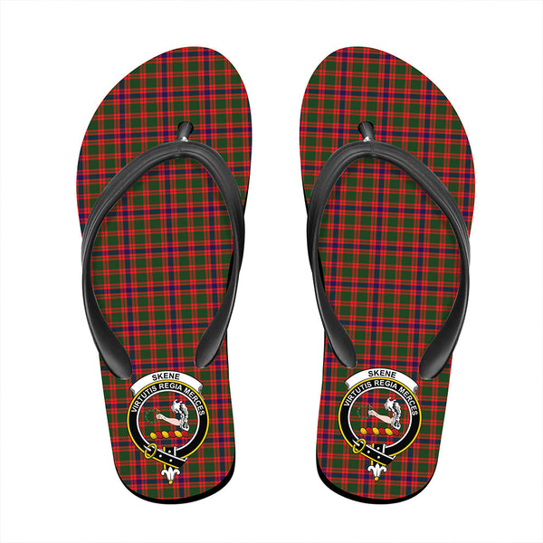 Skene Modern Tartan Crest Flip Flop