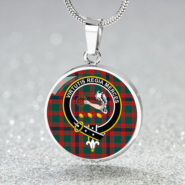 Scottish Tartan Skene Modern Clan Circle Necklace Classic Style