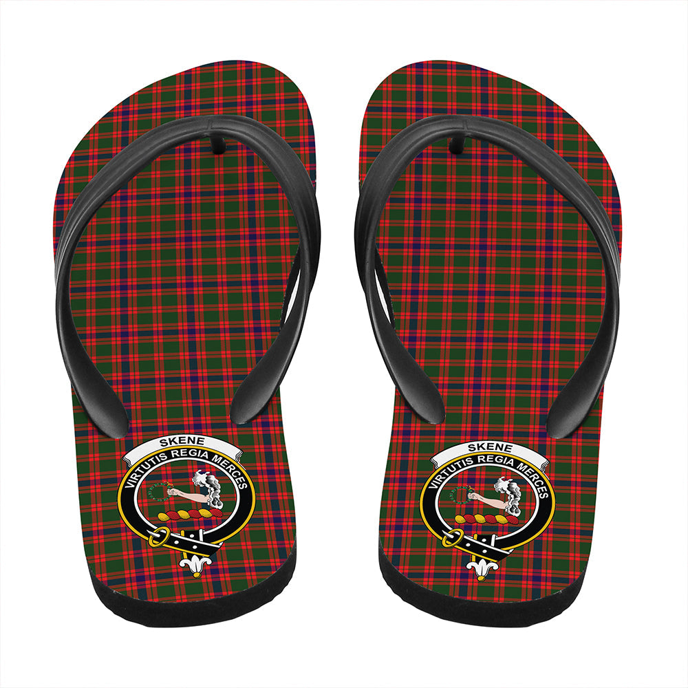 Skene Modern Tartan Crest Flip Flop