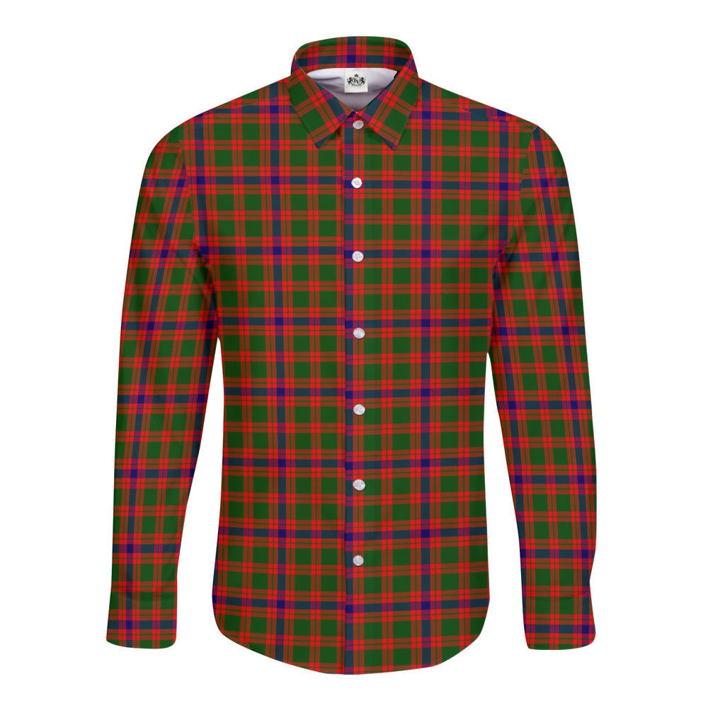 Skene Modern Tartan Plaid Long Sleeve Button Shirt