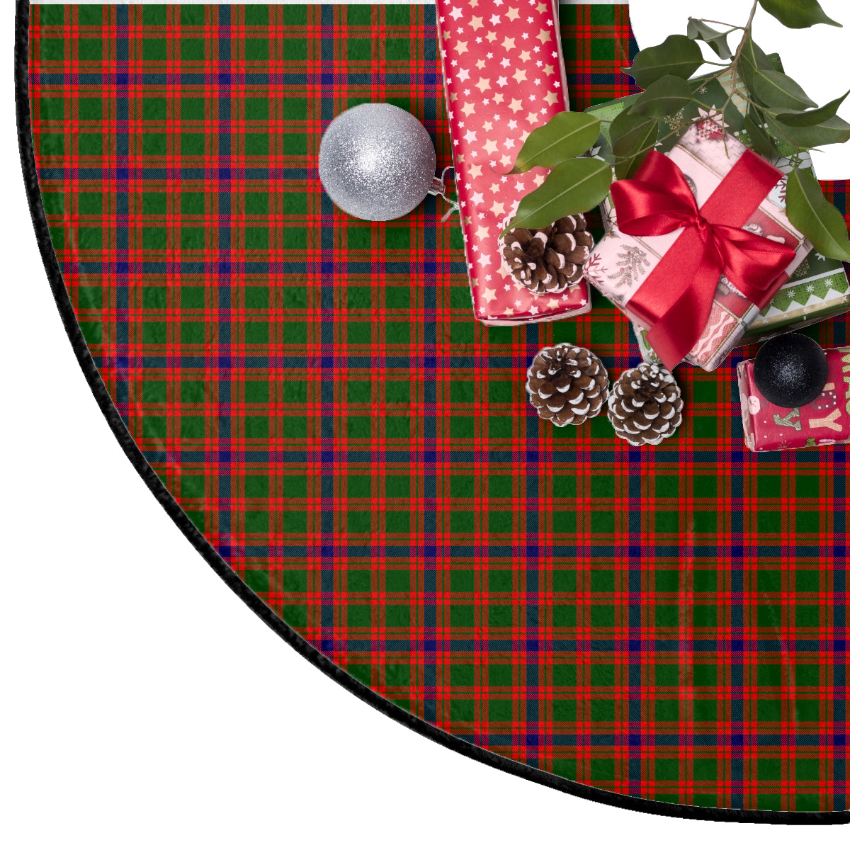 Skene Modern Tartan Plaid Christmas Tree Skirt