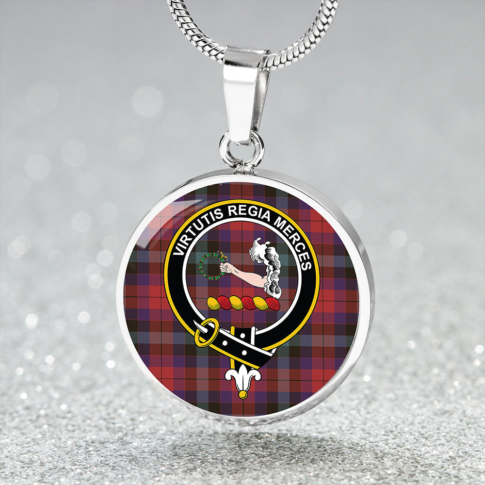 Scottish Tartan Skene of Cromar (Cant version) Weathered Clan Circle Necklace Classic Style