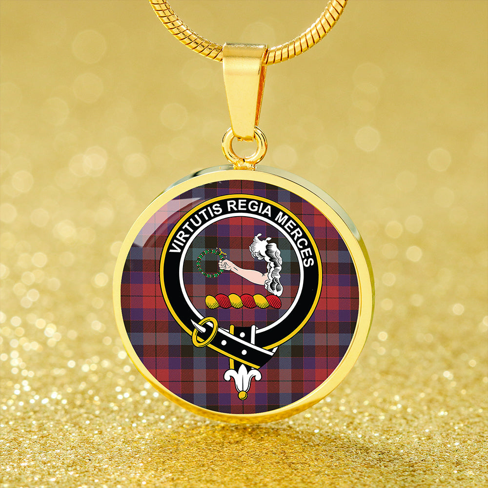 Scottish Tartan Skene of Cromar (Cant version) Weathered Clan Circle Necklace Classic Style