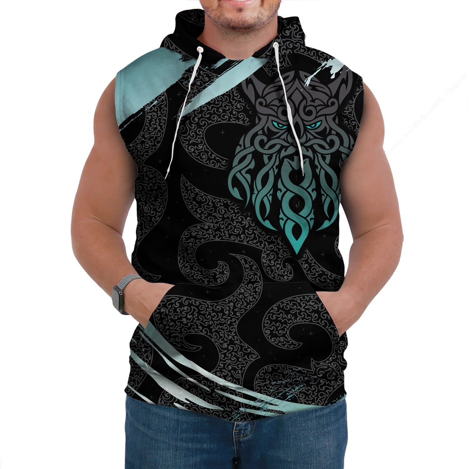 Viking Sleeveless Hoodie God Of Asgard