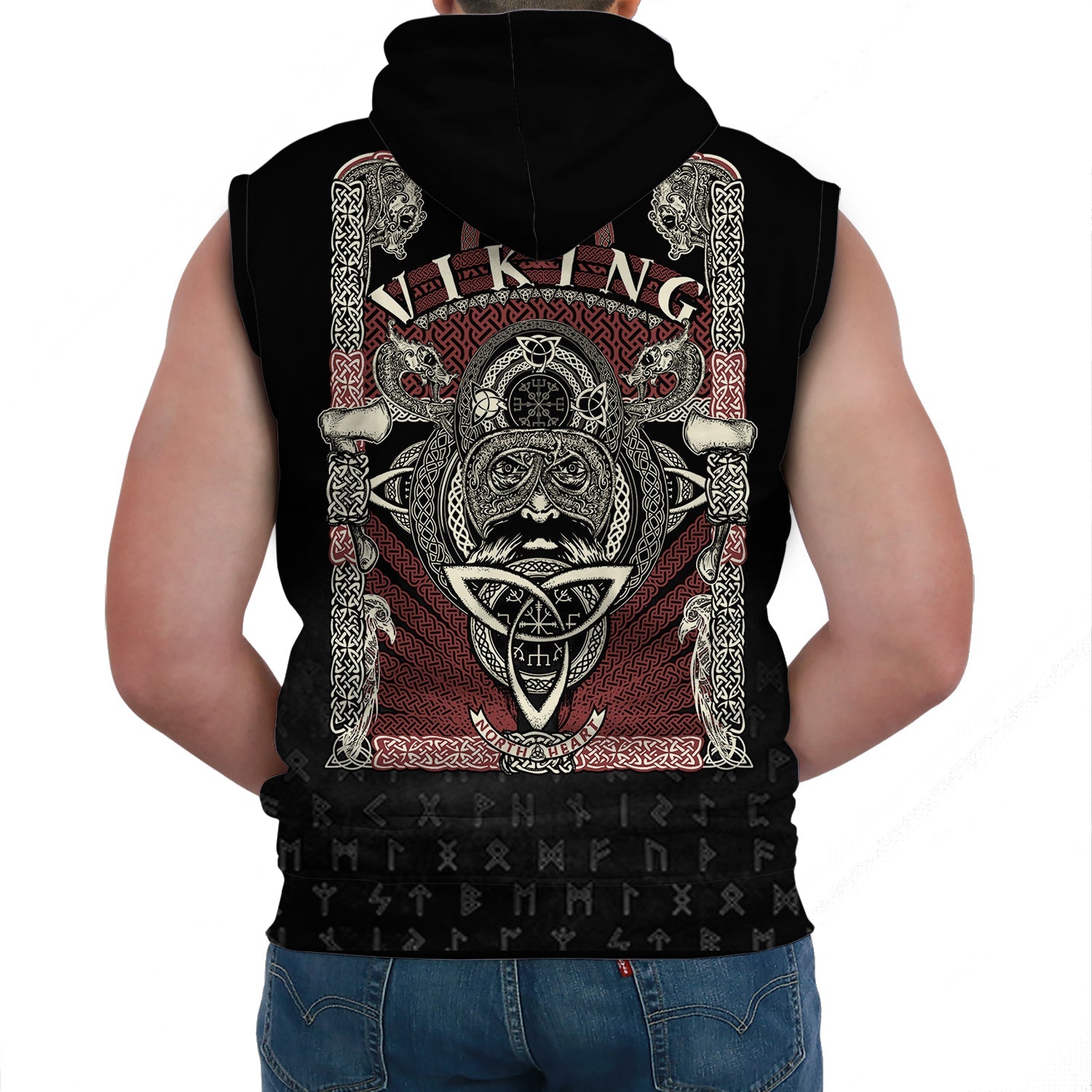 Viking Sleeveless Hoodie Ragnarok Style Ver01