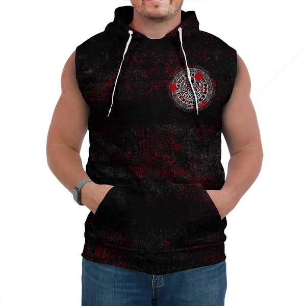 Viking Sleeveless Hoodie Viking Bear Claws Blood Tattoo