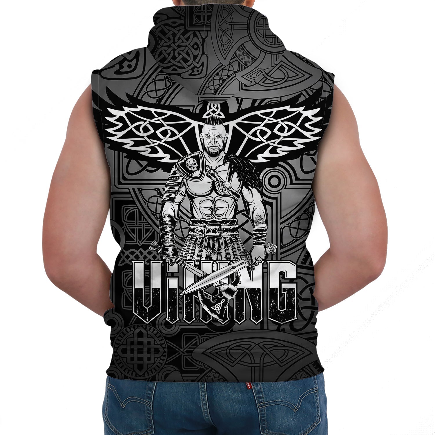 Viking Sleeveless Hoodie Celtic Warrior