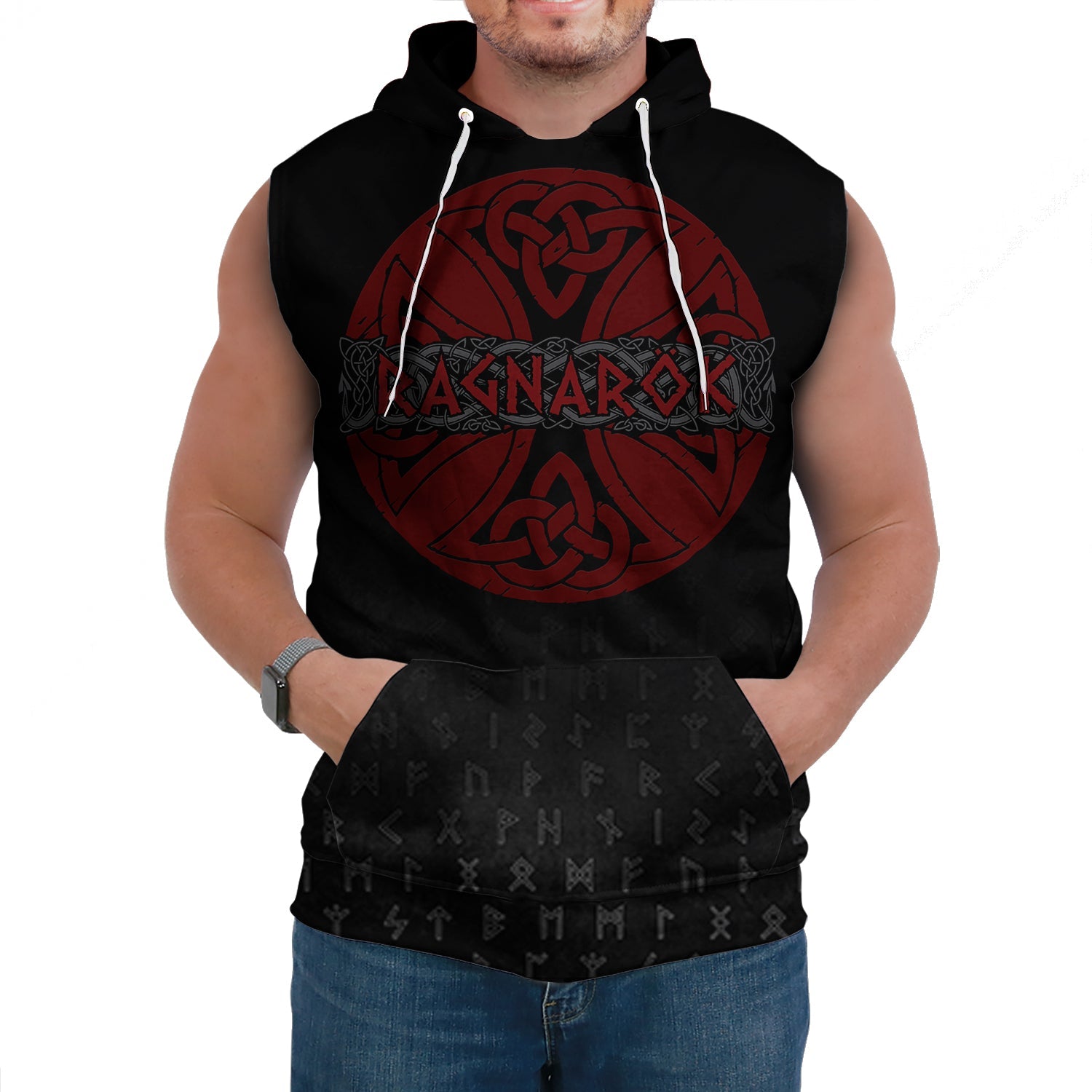 Viking Sleeveless Hoodie Ragnarok Style Ver01