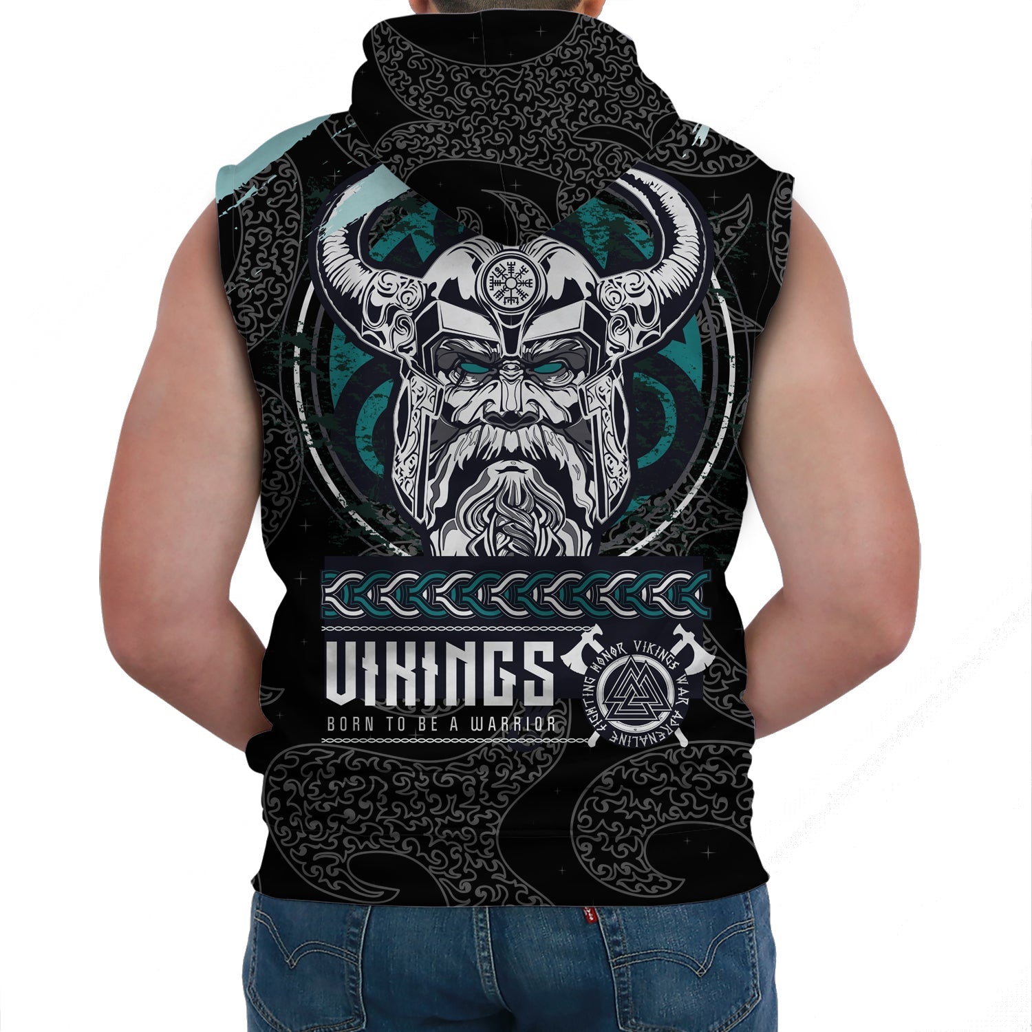 Viking Sleeveless Hoodie God Of Asgard