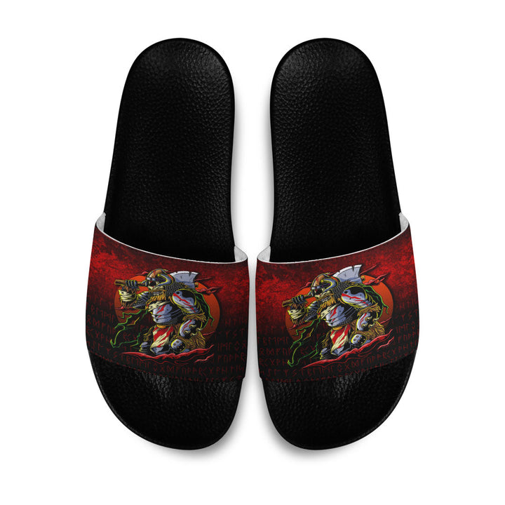 Viking Slide Sandals Samurai Viking Warrior Ronin Berserk Armor Axe ...